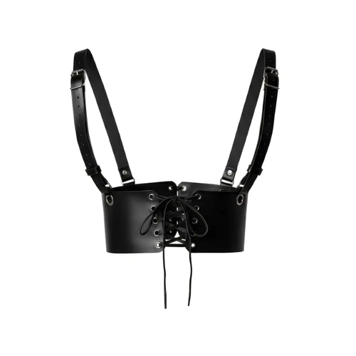 Siyah Deri Kad�n Elbise Kemeri, Omuzdan Ask�l� Elbise Kemeri - APFT1429