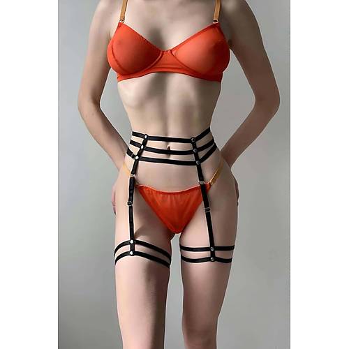 Bacak Ve Bel Ba�lamal� Lastik Jartiyer - APFT1043