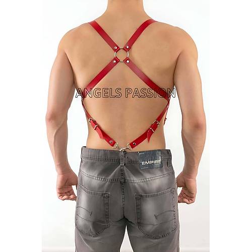 Deri Pantalona Balanan Seksi Erkek Harness - APFTM11