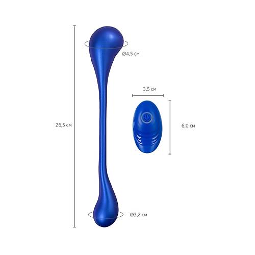 LEroina APP Inefy ok Fonksiyonlu Uygulama ve Kumanda Kontroll Silikon Vibratr  Mavi, 26,5 cm