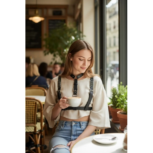 Siyah Kad�n Kemer Suni Deri G���s Ve Yaka Aksesuar� - APFT969