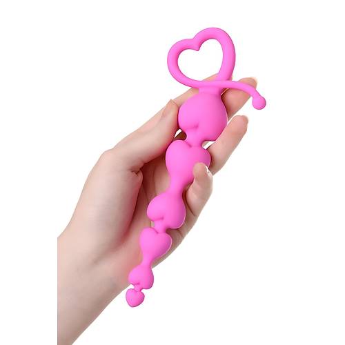 ToDo by RED Sweety anal zinciri, silikon, pembe, 18,5 cm,  3,1 cm