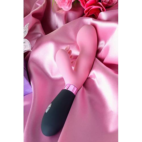 Eromantica Ornella'da 3' 1 arada masaj aleti, pembe, silikon, 21,5 cm