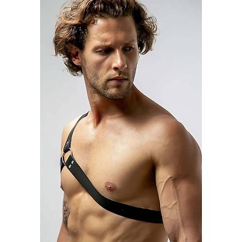 Tek Omuz Deri Erkek Harness - APFTM211