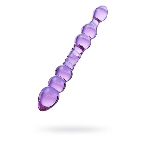 ift tarafl yapay penis Sexus Glass, cam, pembe, 22,5 cm