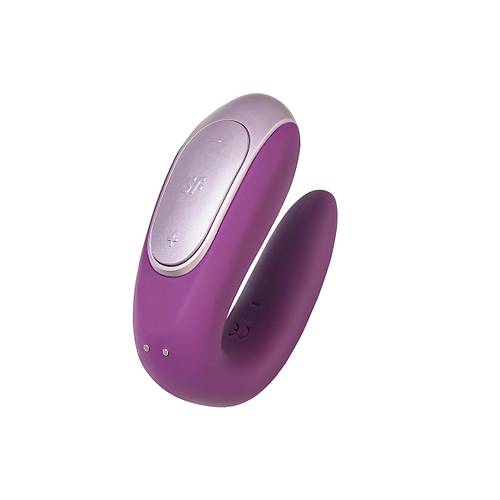 Satisfyer Double Fun Connect App Violet iftler in Mini Vibratr, silikon, mor, 18 cm