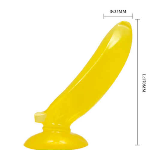 Passionate Fruit 17 CM Gl Vantuzlu Jel Penis Dildo - Muz