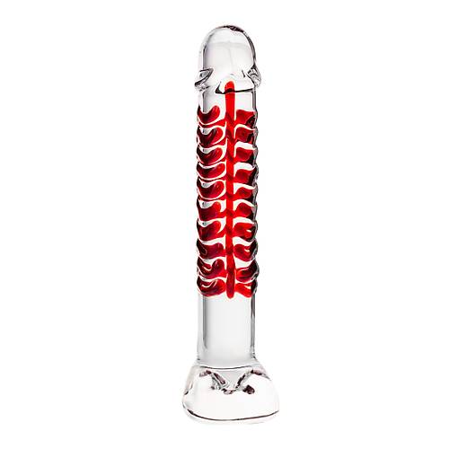 Gereki olmayan yapay penis Sexus Glass, cam, transparan, 16 cm