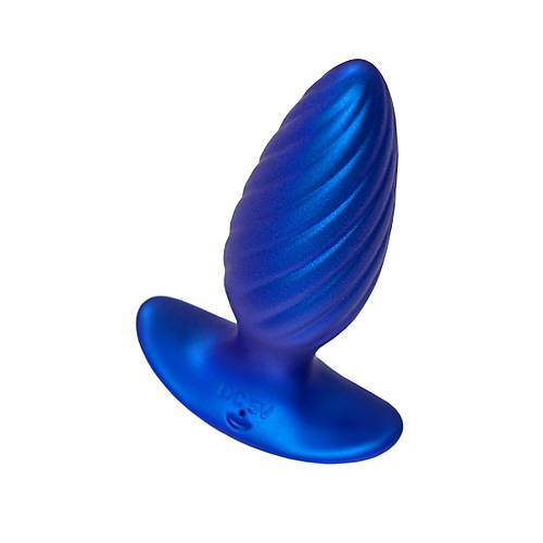 LEroina APP CLOSS Uygulama ve Kumanda Kontroll Silikon Titreimli Anal Vibratr  Mavi, 10,5 cm
