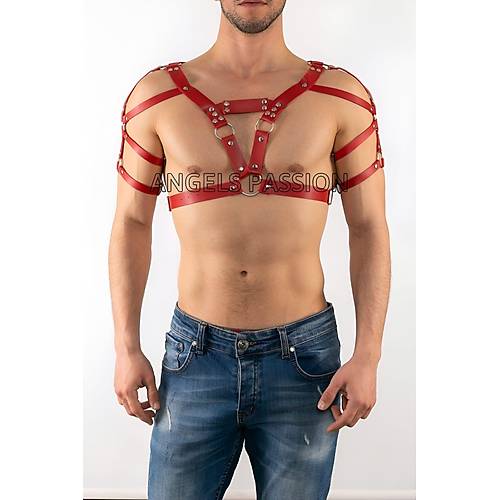 Deri Erkek Gs, Omuz Harness, Erkek Dans Giyim - APFTM6