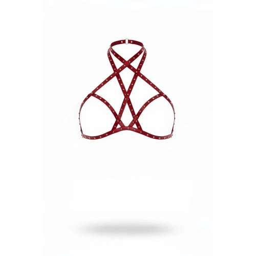 K�rm�z� G���s Harness Deri Z�mbal� Boyun Detayl� - APFT501