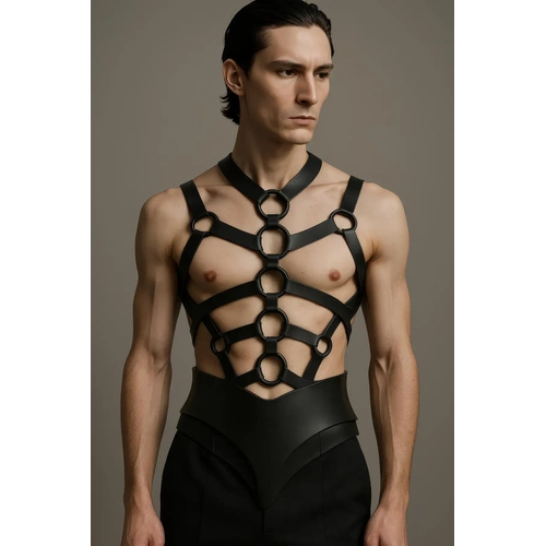 Sert Erkek G���s Harness, Tarz Deri Erkek B�stiyer - APFTM240