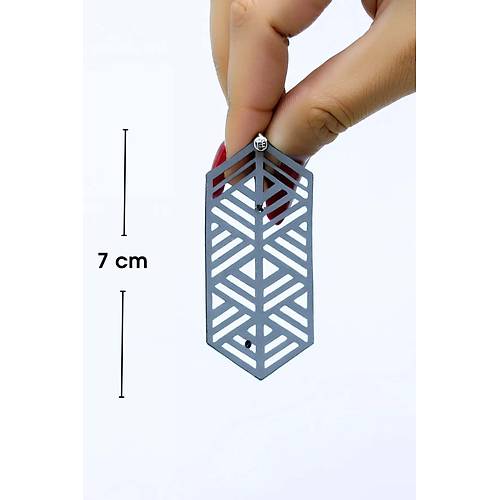 Beyaz Reflektrl Modern Geometrik Kpe, k Lazer Kesim Kpe - APBJ015