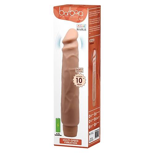 Barbara 25 CM Damarl Realistik 10 Titreimli Vibratr Penis