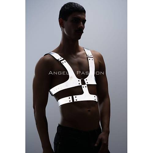 Reflektrl (Karanlkta Parlayan) Sert Gs Harness, Gay Harness Aksesuar, Gay Giyim - APFTM119