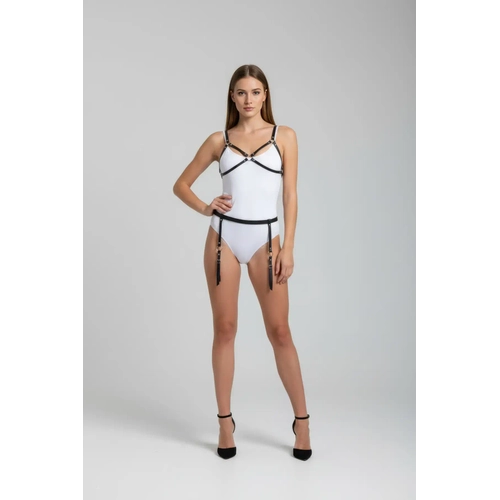 Siyah Harness Tak�m Metal Halkal� Bacak Bantl� - APFT228