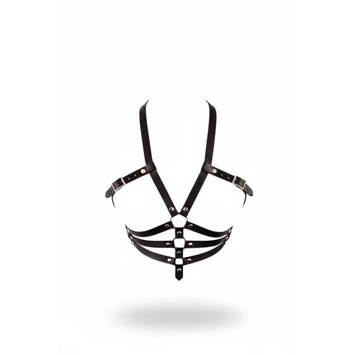 Siyah Kad�n Kemer Deri V�cut Harness Tokal� Aksesuar - APFT32
