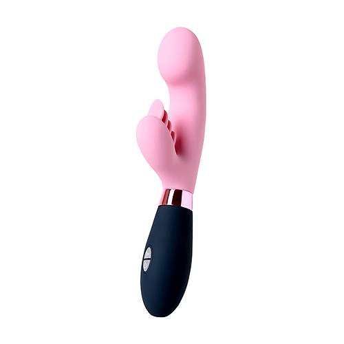 Eromantica Ornella'da 3' 1 arada masaj aleti, pembe, silikon, 21,5 cm