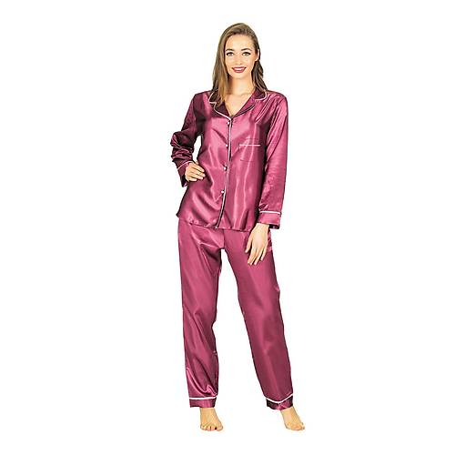 Mor Saten Pijama Takm - 1613