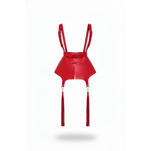 K�rm�z� Etek Deri P�sk�l Detayl� Etek Harness Mini Etek - APFT787