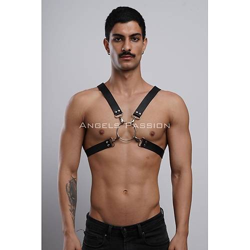 Halka Detayl X Gs Erkek Harness, Gmlek Kemeri, T-Shirt Kemeri, Clubwear - APFTM178