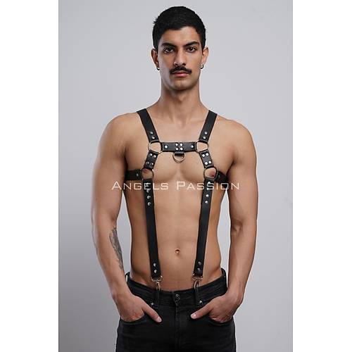 Erkek Gs Harness, Erkek Deri Pantolon Asks, Erkek Clubwear - APFTM23