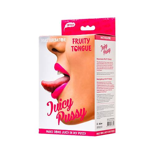 Juicy Pussy by RED Masturbator Realistik, Fruity Tongue, Az ve Vajina, TPE, Ten,19 cm