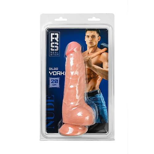 RealStick Nude York, PVC, et, 20 cm gereki yapay penis