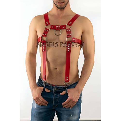 Erkek Deri Harness, Erkek Body Harness, Gay  Giyim - APFTM23