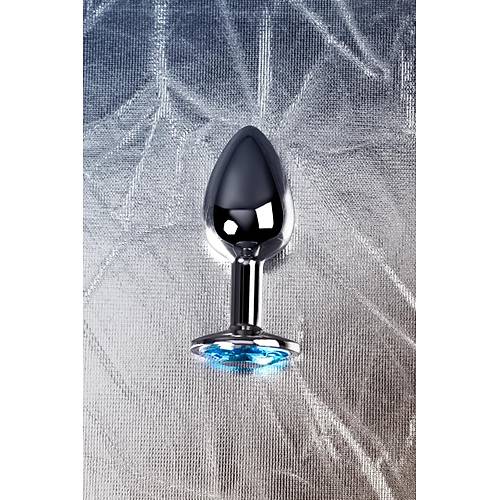 Metal by  Anal Plug, Metal, gm, mavi kristalli, 7 cm,  2,8 cm, 50 g
