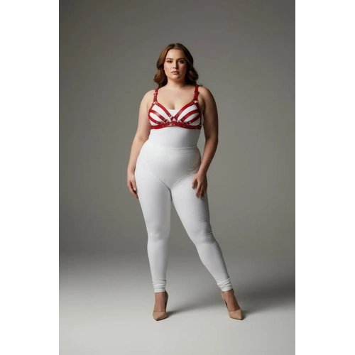 B�y�k Beden K�rm�z� Kad�n Deri S�tyen Harness Tak�m ��k Fantazi Aksesuar - APFT733
