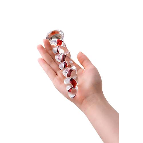 Gereki olmayan yapay penis Sexus Glass, cam, transparan, 18 cm