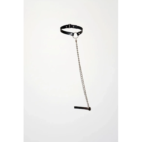 Siyah Choker Uzun Zincirli O Halka Detayl� - APFT323