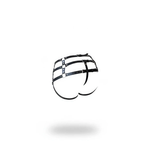 Siyah Tanga - K�lot �ok Bantl� Toka Detayl� - APFT1207