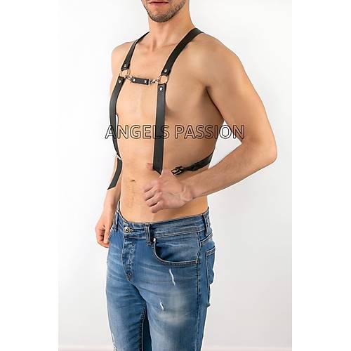 Erkek Gs Harness - Sexy Erkek Harness - Erkek Deri Aksesuar - APFTM27