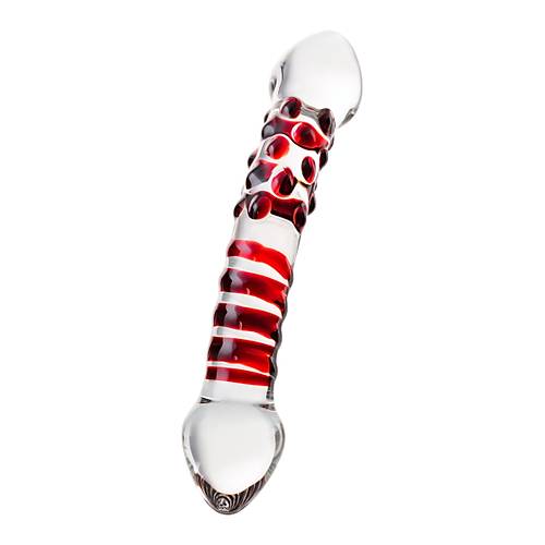 Sexus Glass ift Tarafl Cam Dildo , effaf, 21 cm