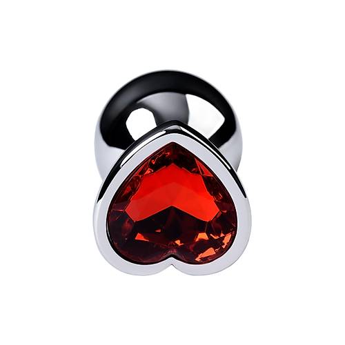 Metal by TOYFA  Anal Plug, Metal, gm, krmz kristalli, 7 cm,  2,7 cm, 50 g