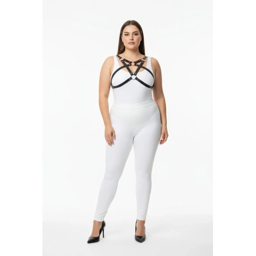 B�y�k Beden Siyah Kad�n Harness Tak�m Halka Detayl� ��k Fantezi Aksesuar - APFT1239