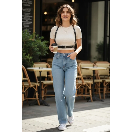 Siyah Kad�n Kemer Omuz Detayl� �ift Tokal� V�cut Aksesuar� - APFT1113