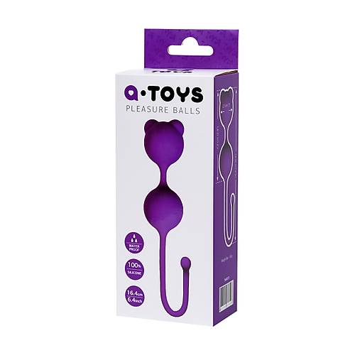 A-Toys by TOYFA Meeko Vajinal toplar, silikon, mor, 16,4 cm,  2,7 cm