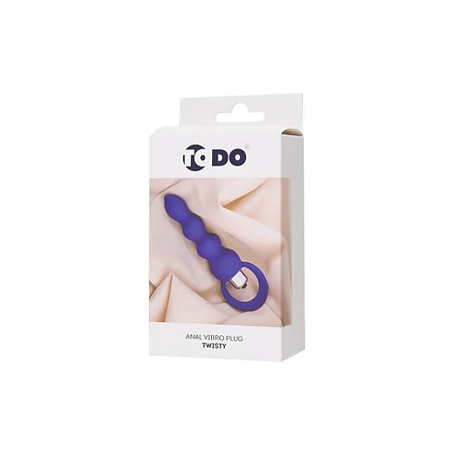 ToDo by Toyfa Twisty Anal Plug, silikon, mor, 14 cm,  3,2 cm