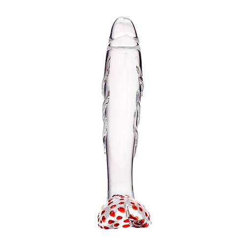 Gereki olmayan yapay penis Sexus Glass, cam, transparan, 17,5 cm