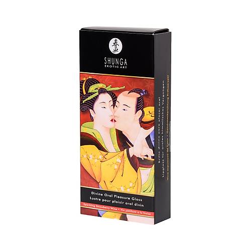Shunga "lahi Zevk" dudak parlatcs, buzlu ate etkisi, ilek ve ampanya, 10 ml