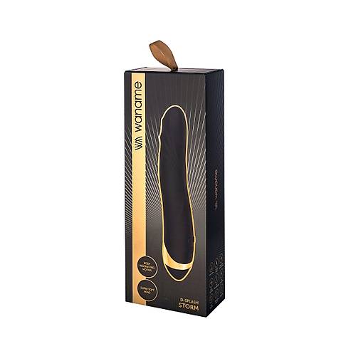 WANAME D-SPLASH Gereki olmayan Storm Vibratr, Silikon, Siyah, 22,5 cm