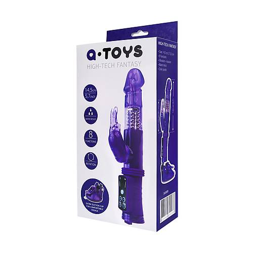 A-Toys by TOYFA Klitoral Uyar�c� Vibrat�r, TPR, Mor, 22 cm