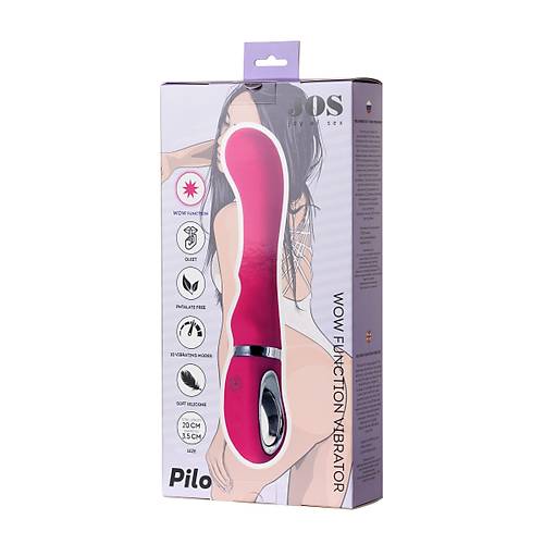 JOS PLO Vibratr, WOW Modlu, Silikon, Pembe, 20 cm