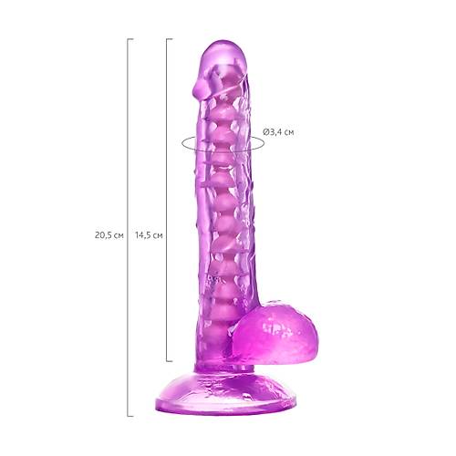 A-Toys by RED Jel Dildo Celiam, TPE, mor, 20,5 cm