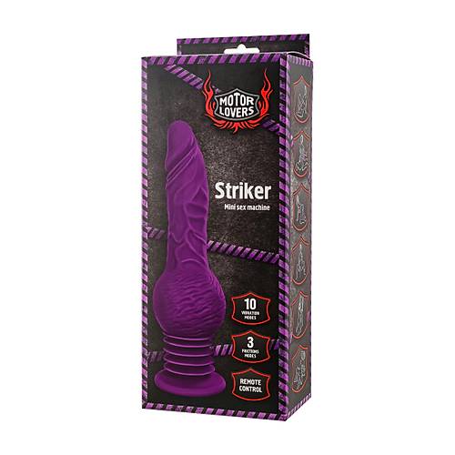 MotorLovers by TOYFA Striker Mini Seks Makinesi  Uzaktan Kumandal, Silikon, Mor, 23,5 cm