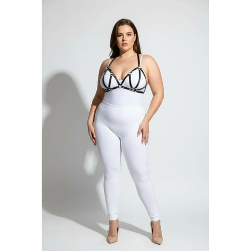 B�y�k Beden Siyah Kad�n Deri S�tyen Harness Tak�m ��k Aksesuar� - APFT111