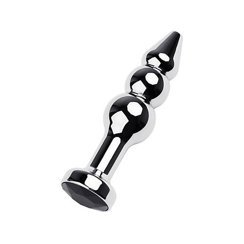Metal by  Anal Plug, Metal, gm, siyah kristalli, 11 cm,  3 cm, 95 g